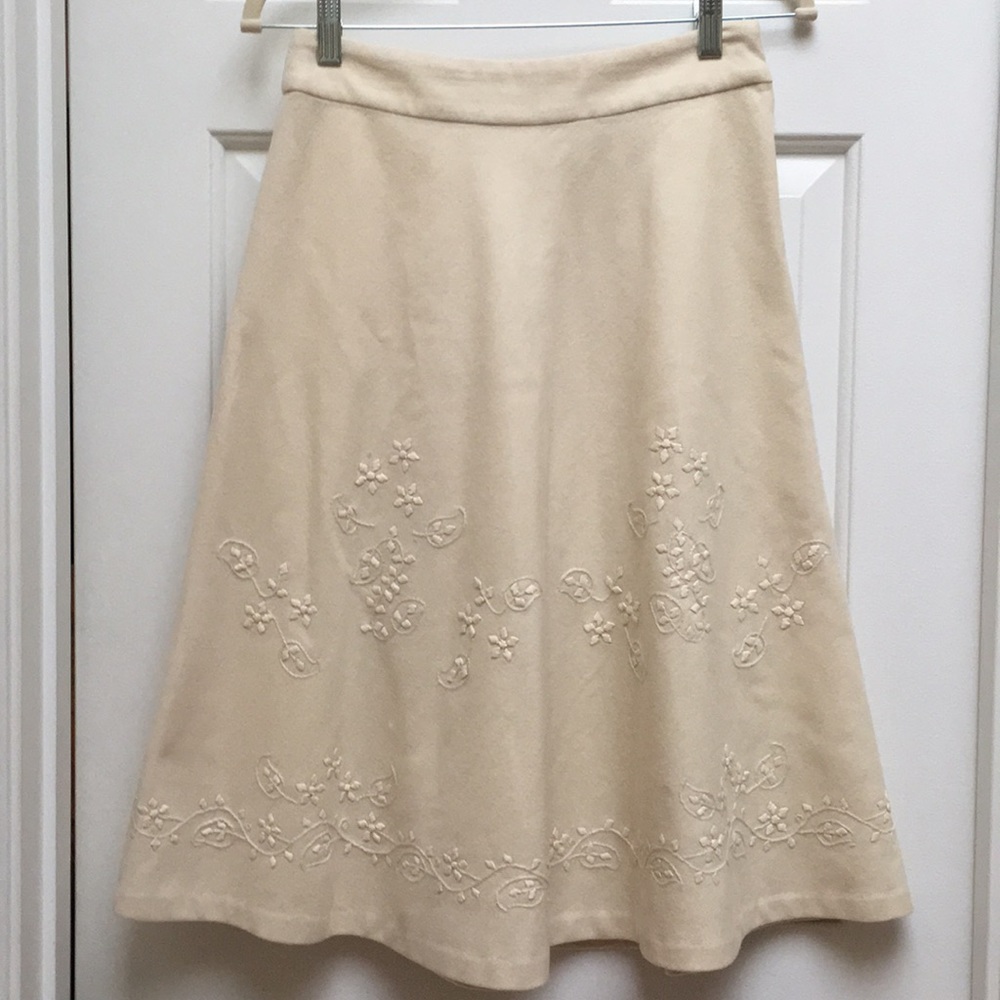 Banana republic midi wool skirt
